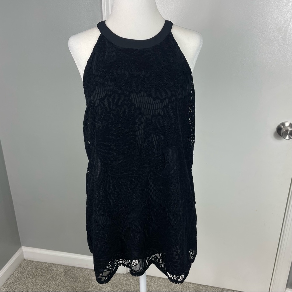 LOFT || Velvet Lace Sleeveless Blouse Size‎ S